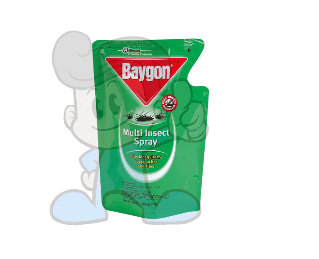 Scj Baygon Multi-Insect Spray Kerosene Based Pouch (4 X 100 Ml) Household Supplies