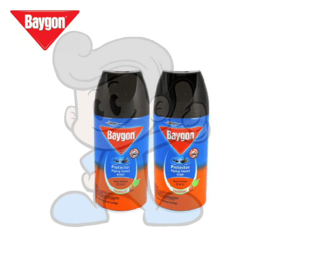 Scj Baygon Protector Flying Insect Killer (2 X 300 Ml) Household Supplies