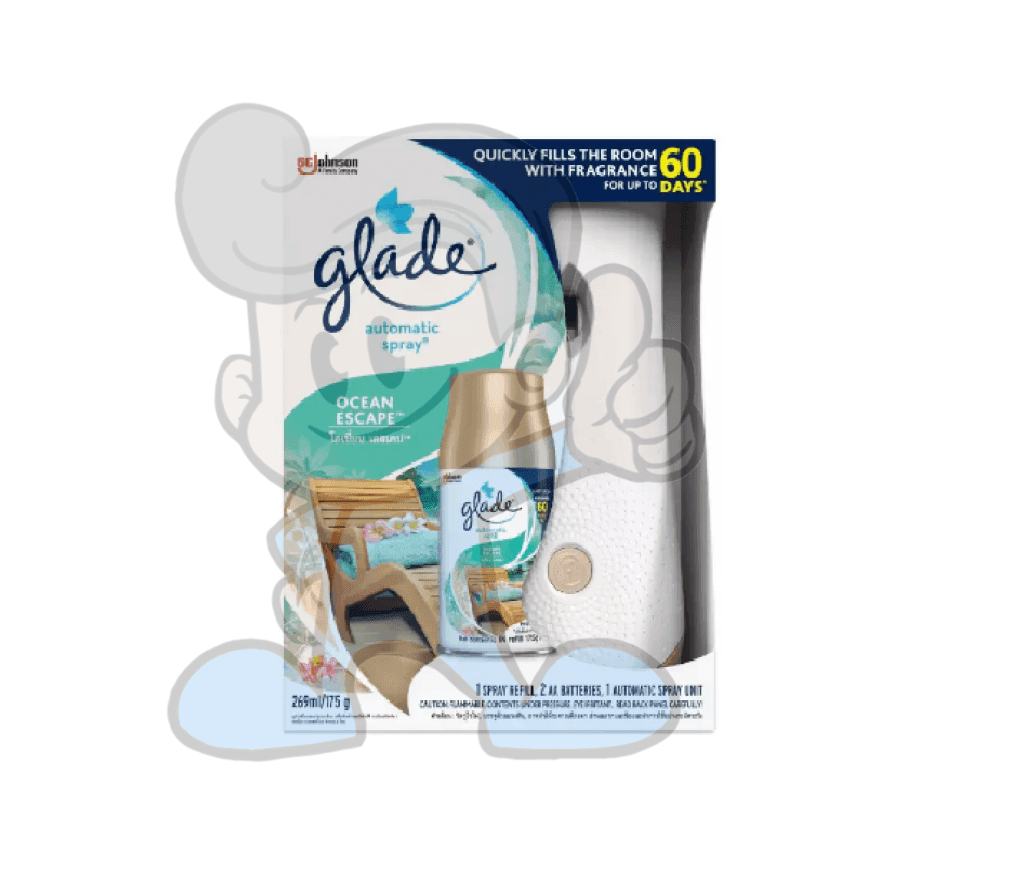 Scj Glade Automatic Spray Ocean Escape 175G Household Supplies