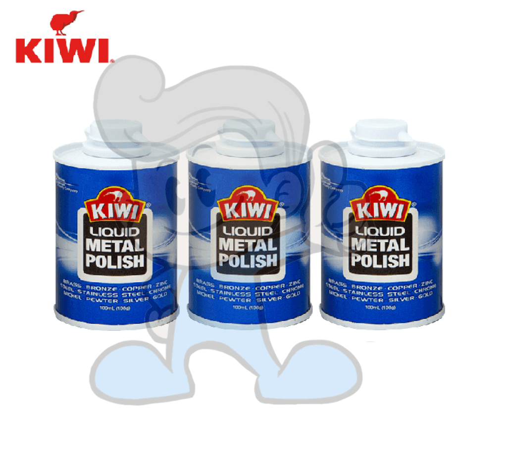 Scj Kiwi Liquid Metal Polish (3 X 100 Ml) Household Supplies