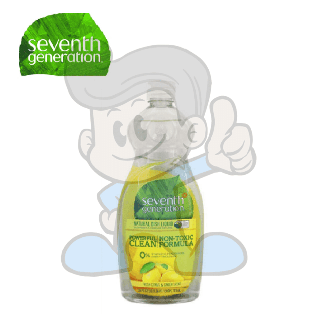 Seventh Generation Natural Dish Liquid Fresh Citrus And Ginger Scent 25 Oz. Household Supplies
