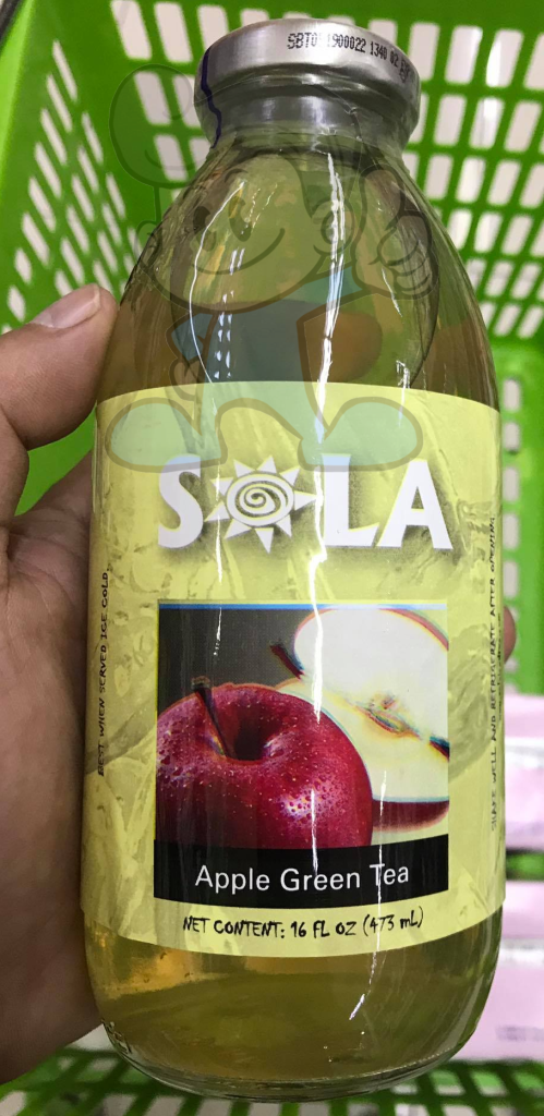 Sola Apple Green Tea (4 X 16 Oz) Groceries