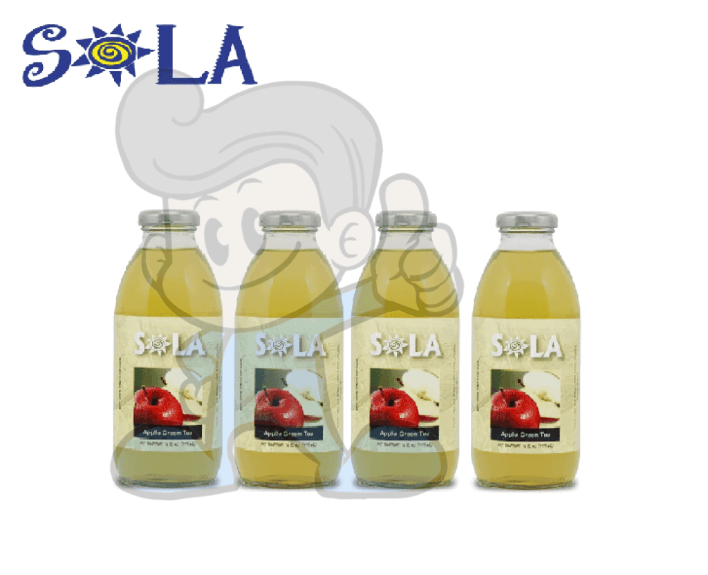 Sola Apple Green Tea (4 X 16 Oz) Groceries