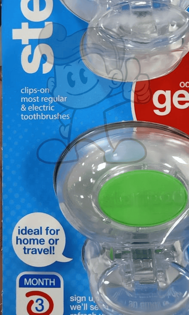 Steripod Clip-On Toothbrush Protector Clear Blue & Green Beauty