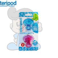 Steripod Plackers Clip On Toothbrush Protector 2S Blue And Pink Beauty