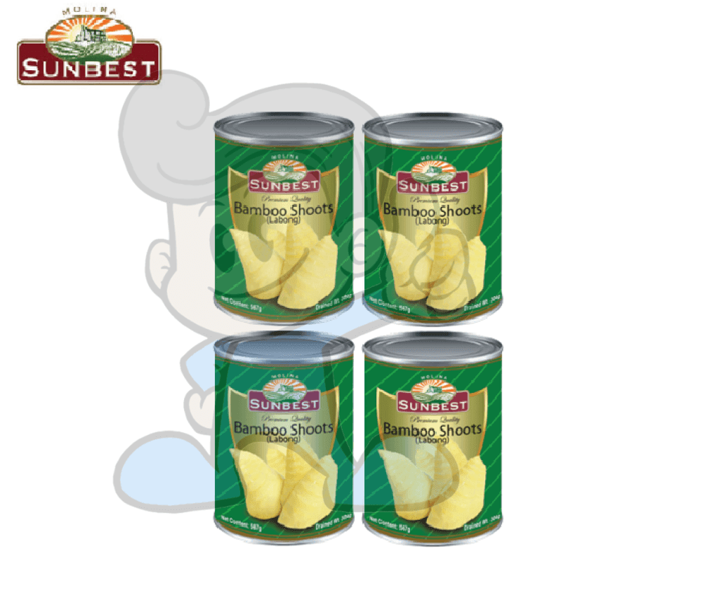 Sunbest Bamboo Shoots In Brine (4 X 567 G) Groceries