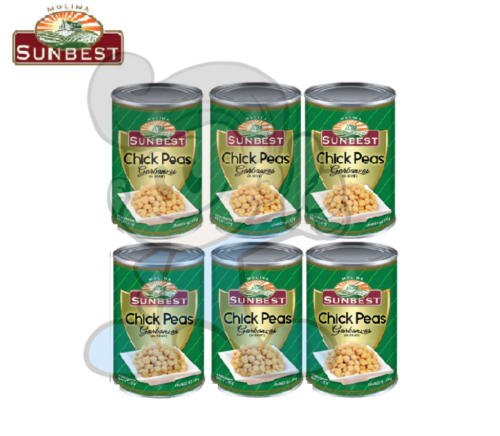 Sunbest Chick Peas Garbanzos In Brine (6 X 425 G) Groceries