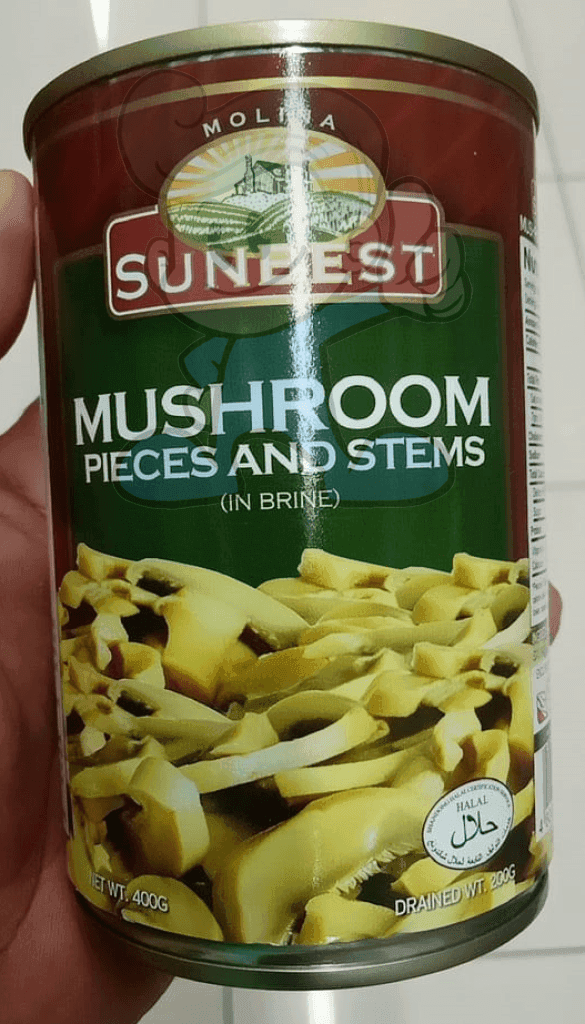 Sunbest Mushroom Pieces And Stems In Brine (4 X 400 G) Groceries