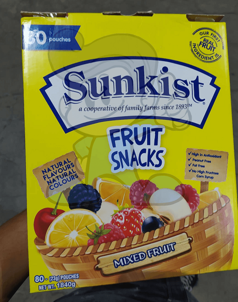 Sunkist Fruit Snacks Mixed Real Fruits Sweets Candy 80S Groceries