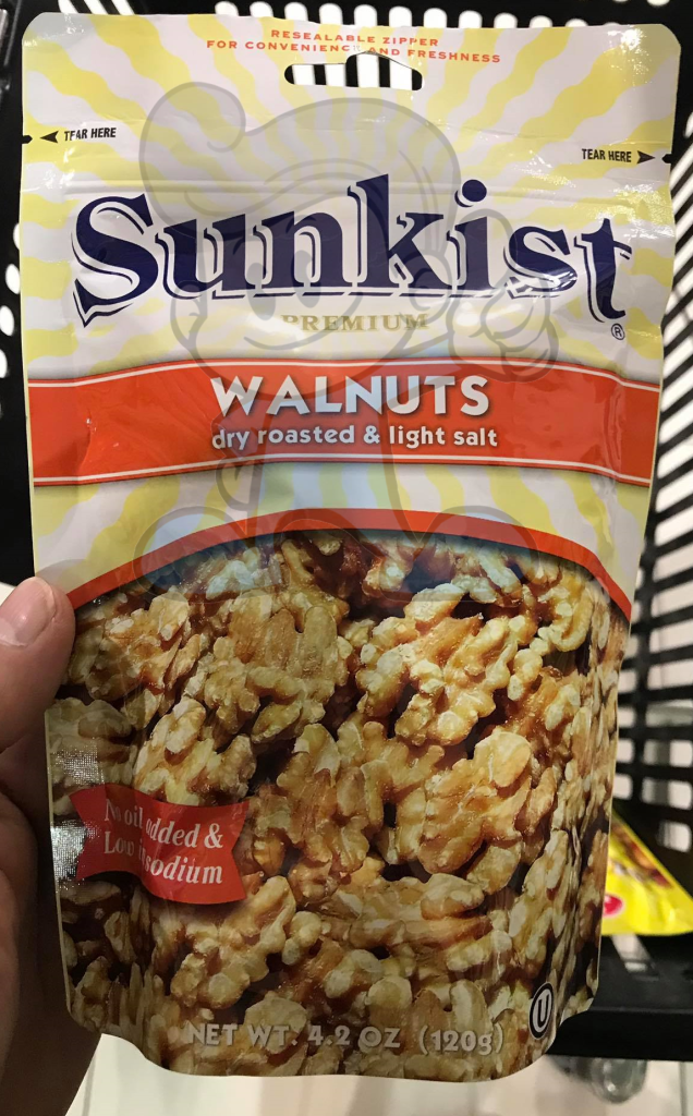 Sunkist Premium Walnuts Dry Roasted And Light Salted 120G Groceries