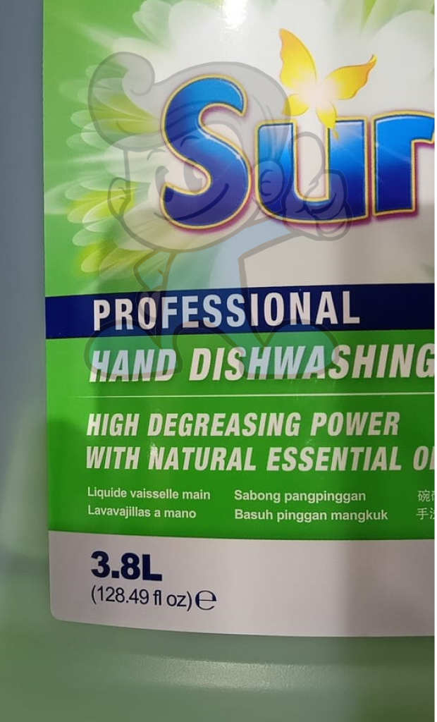 Surf Professional Hand Dishwashing Liquid Lime 3.8L Household Supplies