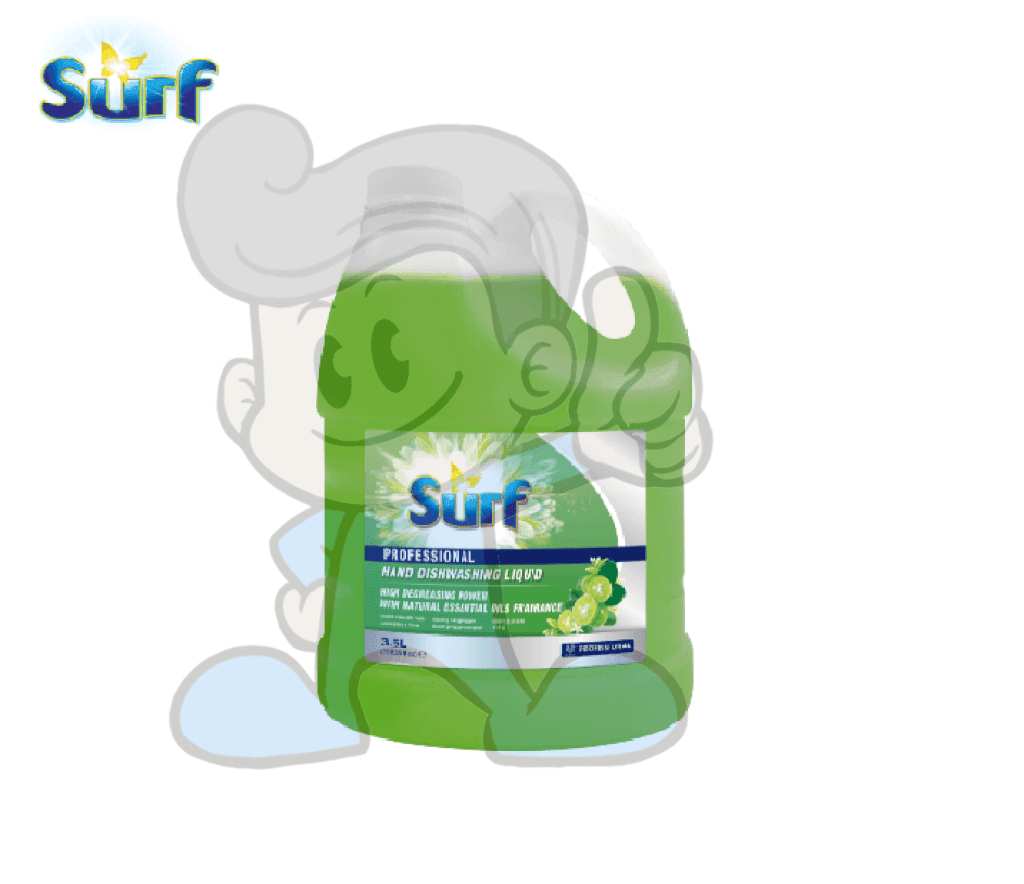 Surf Professional Hand Dishwashing Liquid Lime 3.8L Household Supplies