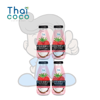 Thai Coco Coconut Beverage Strawberry Flavor (4 X 280 Ml) Groceries