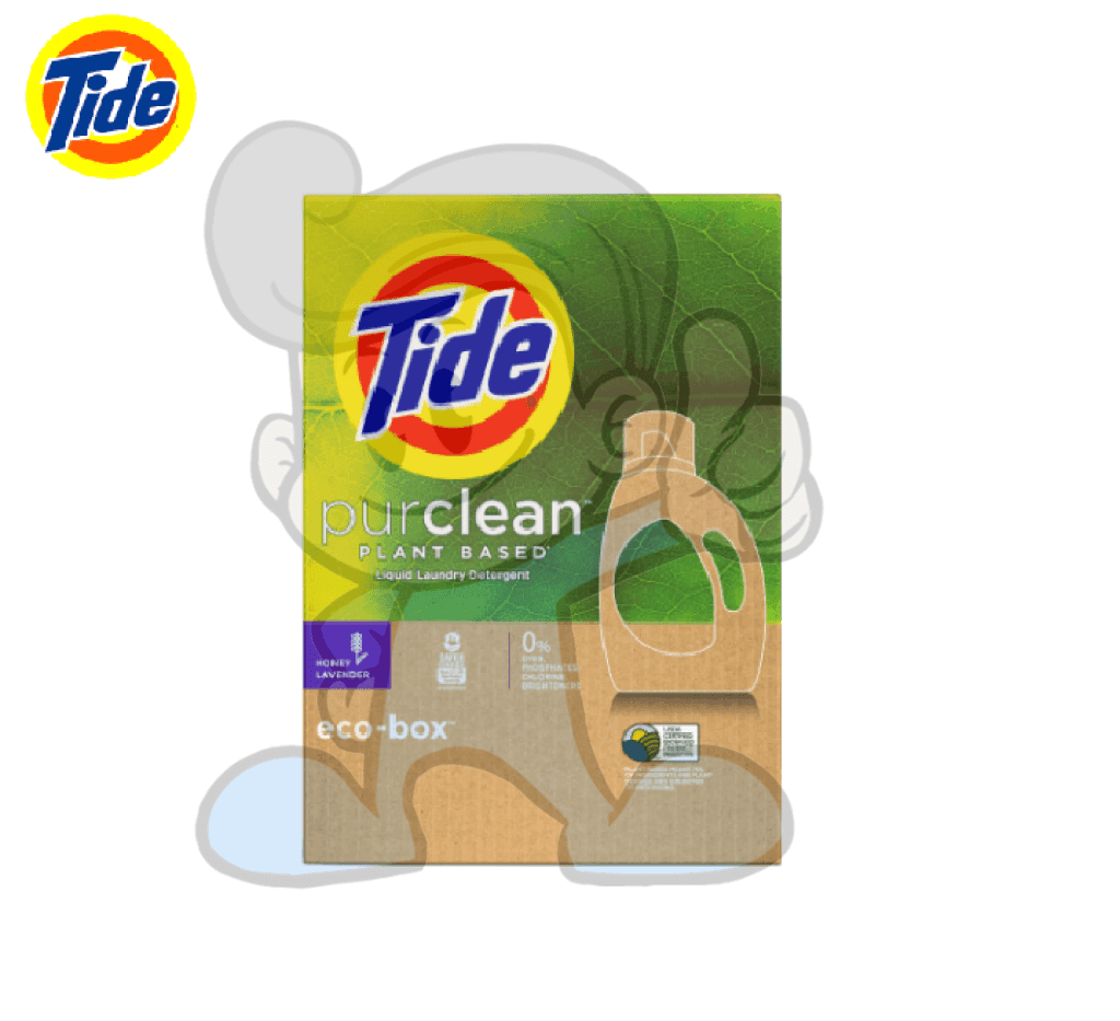 Tide Purclean Plant Based Liquid Laundry Detergent Honey Lavender Scent Eco Box 3.1L Household