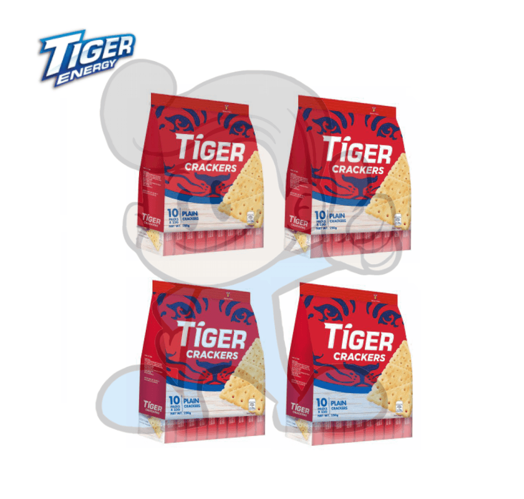 Tiger Crackers Plain Pack Of 4 (4 X 250G) Groceries