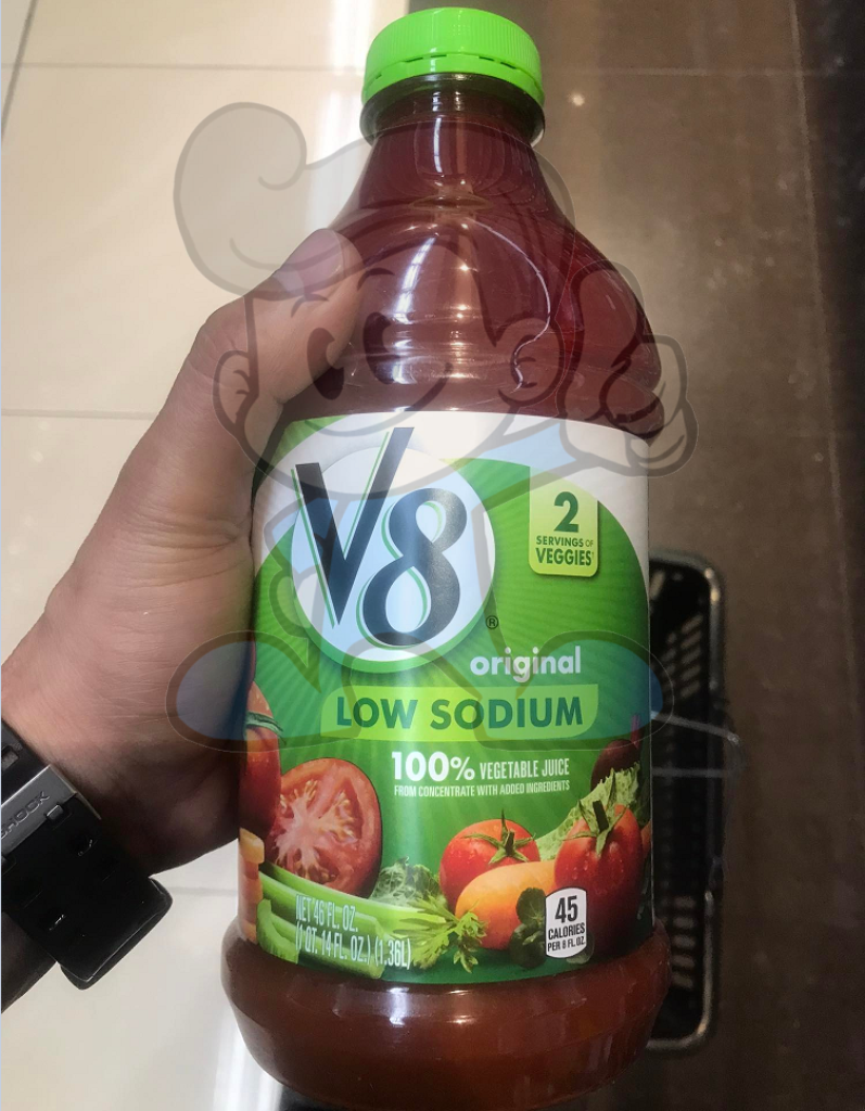 V8 Low Sodium Original 100% Vegetable Juice 46 Fl. Oz. Groceries