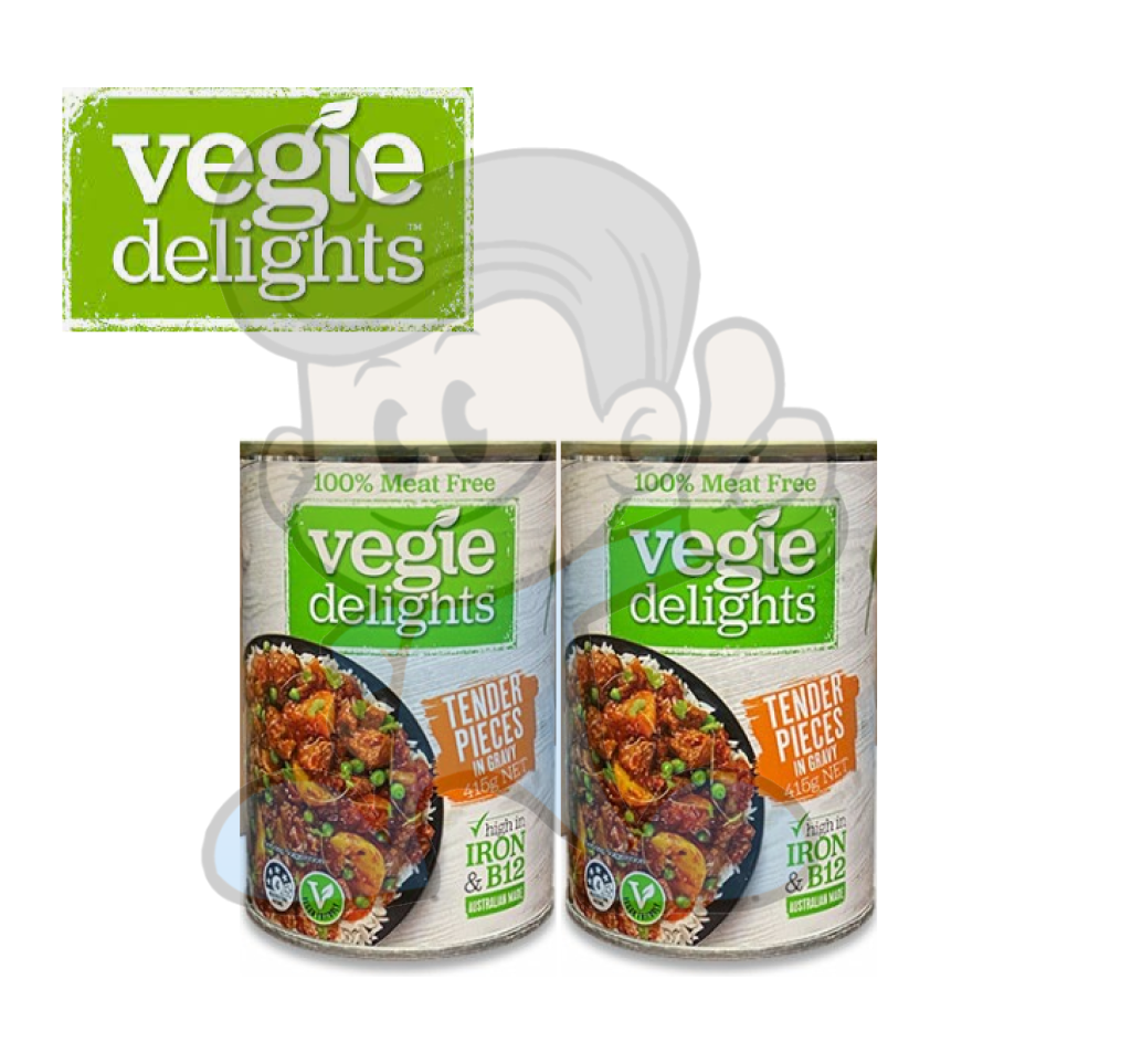 Vegie Delights Tender Pieces In Gravy (2 X 415G) Groceries