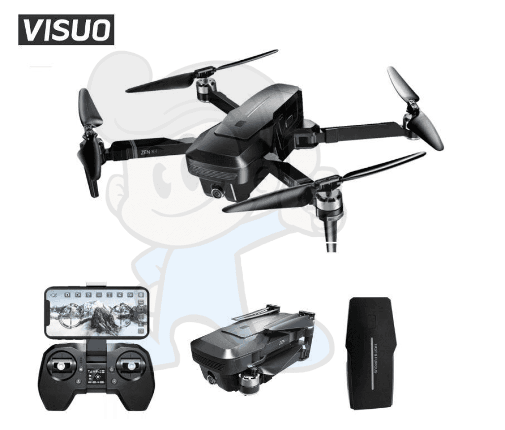 Visuo Zen K1 5G Wifi Fpv Gps With 4K Hd Dual Camera Brushless Foldable Rc Drone Quadcopter Cameras &