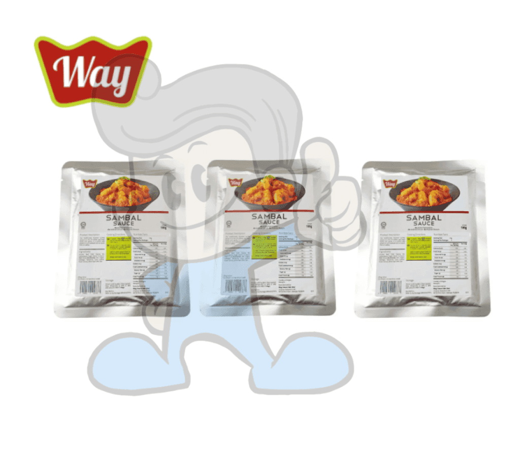 Way Sambal Sauce (3 X 100G) Groceries