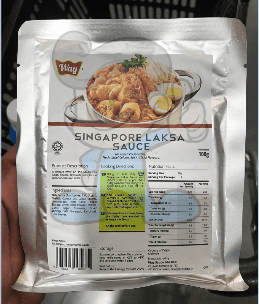 Way Singapore Laksa Sauce (3 X 100G) Groceries