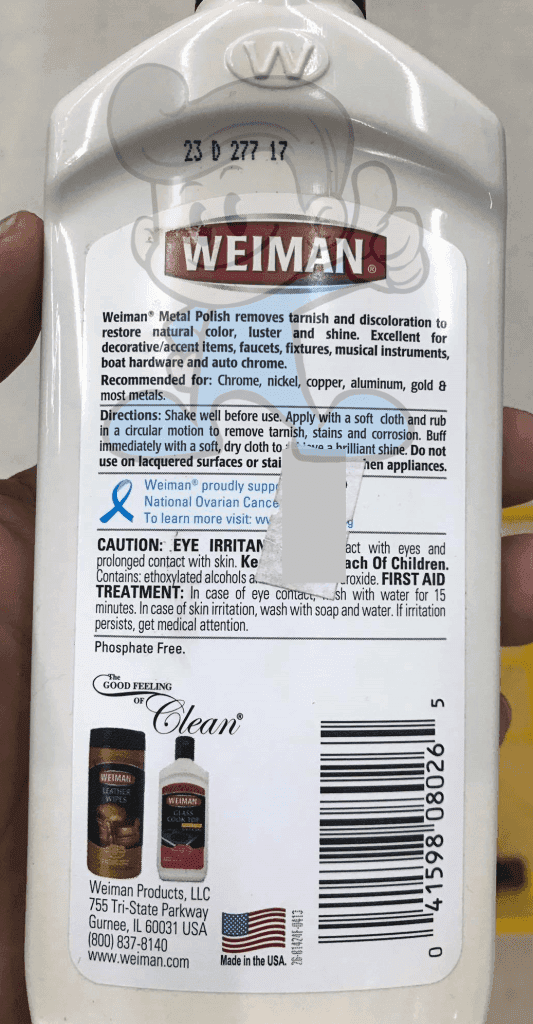 Weiman Multi-Surface Metal Polish 237Ml Household Supplies