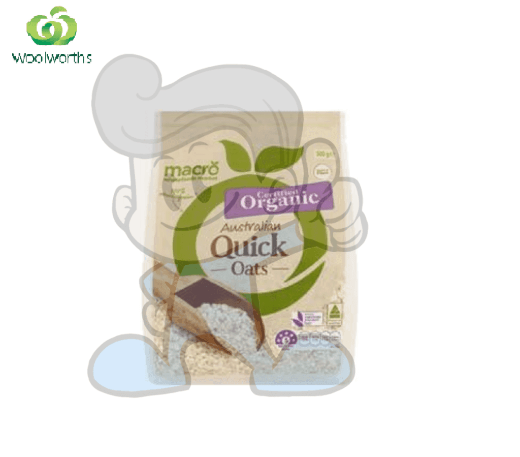 Woolworths Certified Organic Australian Quick Oats 500G Groceries