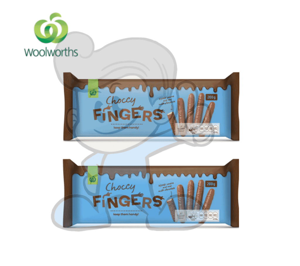 Woolworths Chocolate Fingers Biscuit (2 X 200G) Groceries