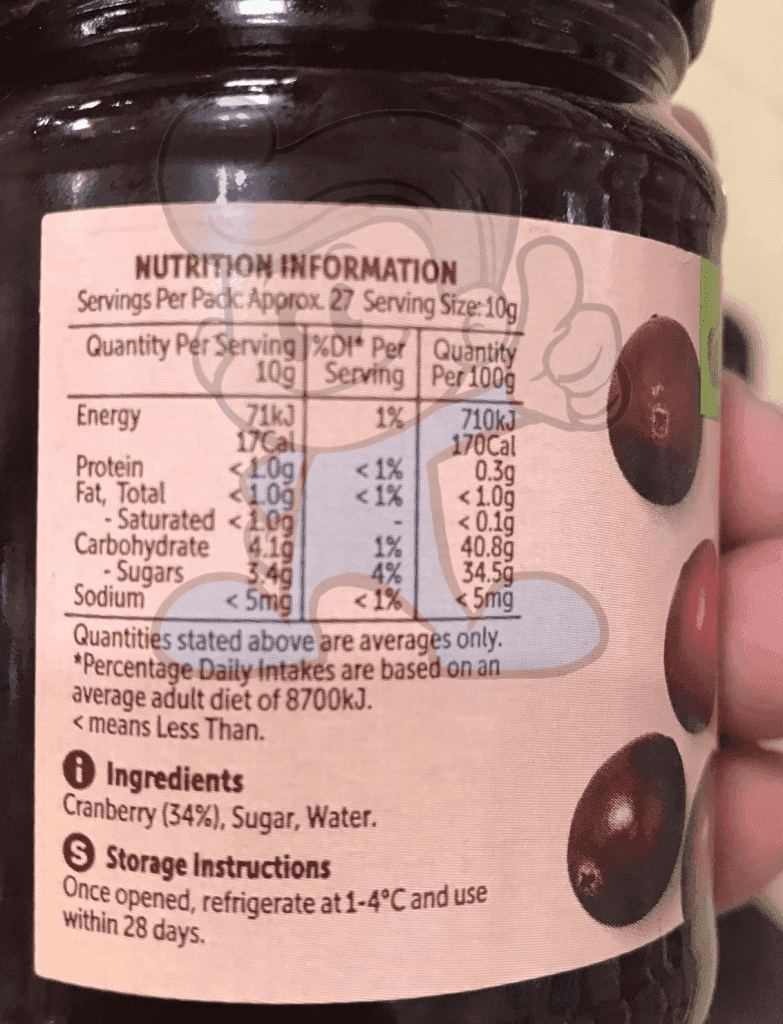 Woolworths Cranberry Sauce 275G Groceries