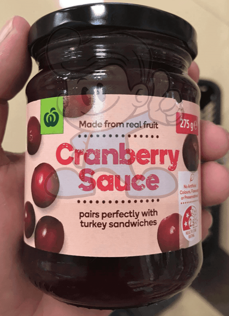 Woolworths Cranberry Sauce 275G Groceries