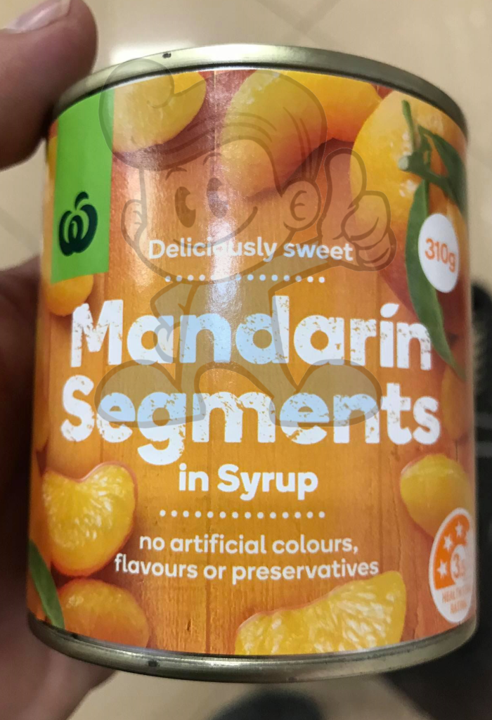 Woolworths Mandarin Segments In Syrup (2 X 310 G) Groceries