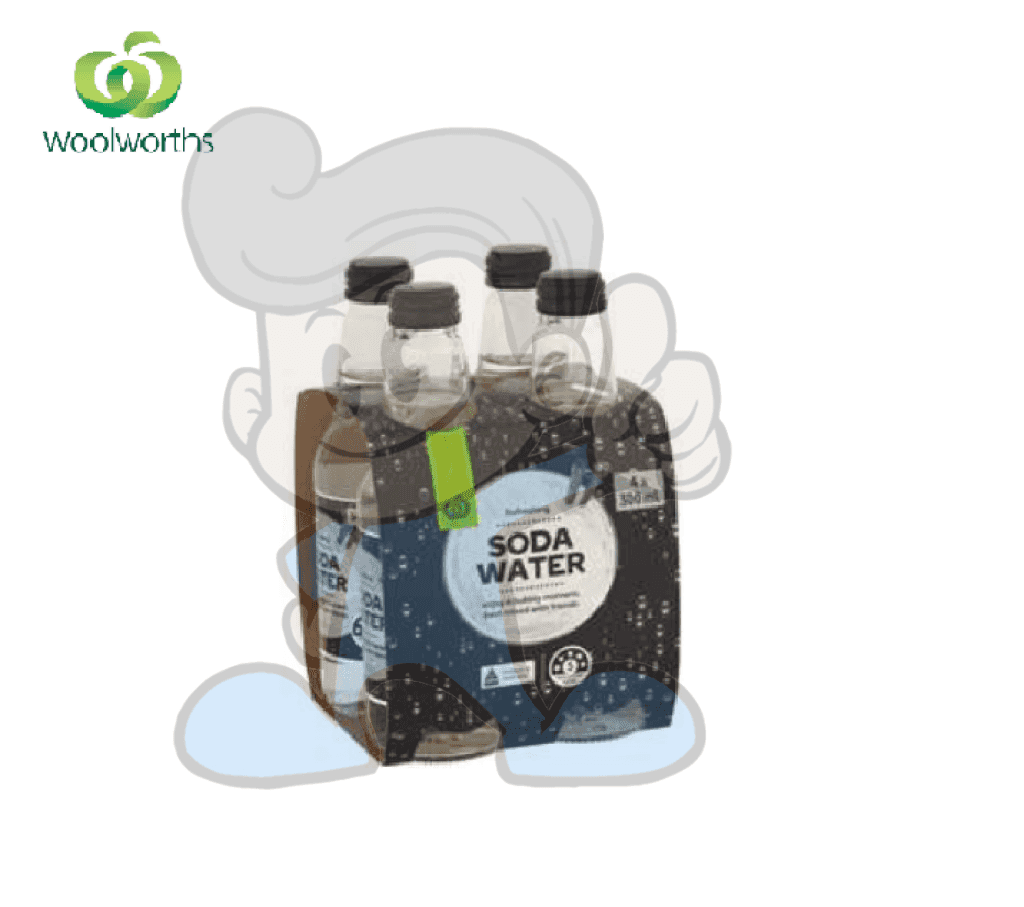 Woolworths Refreshing Soda Water (4 X 300 Ml) Groceries