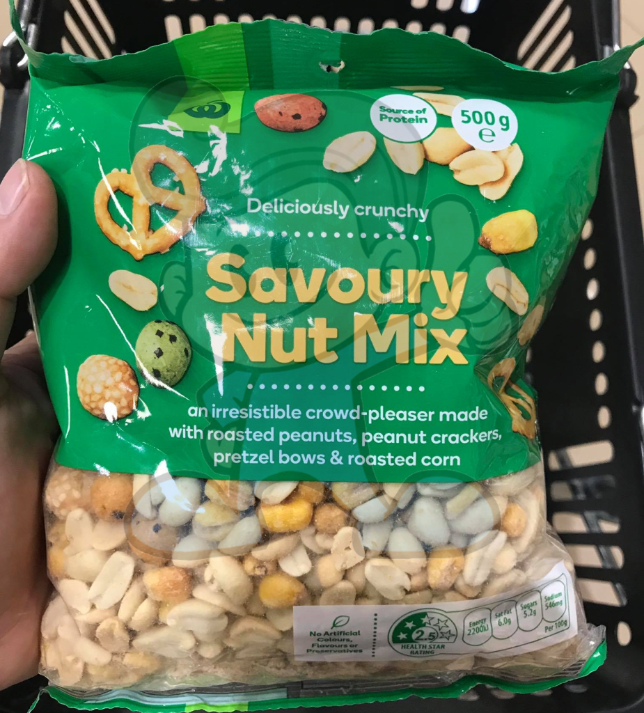 Woolworths Savoury Nut Mix 500G Groceries