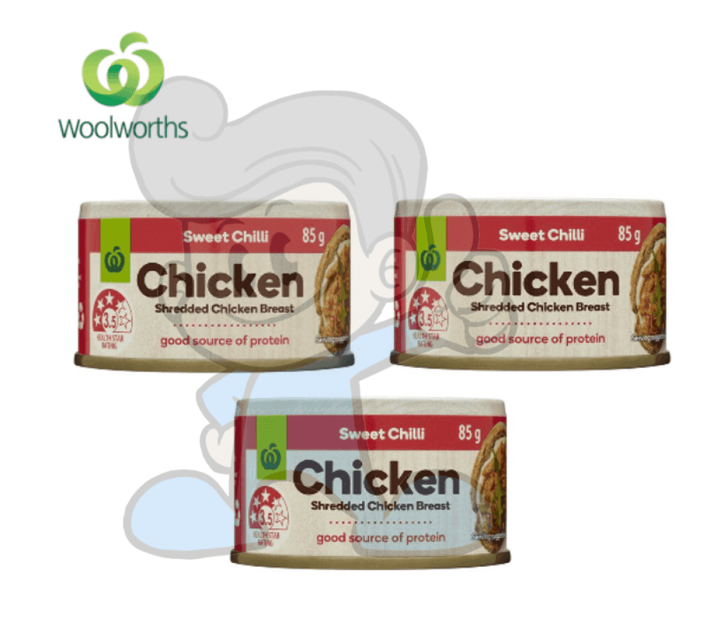 Woolworths Shredded Chicken Breast Sweet Chili (3 X 85G) Groceries