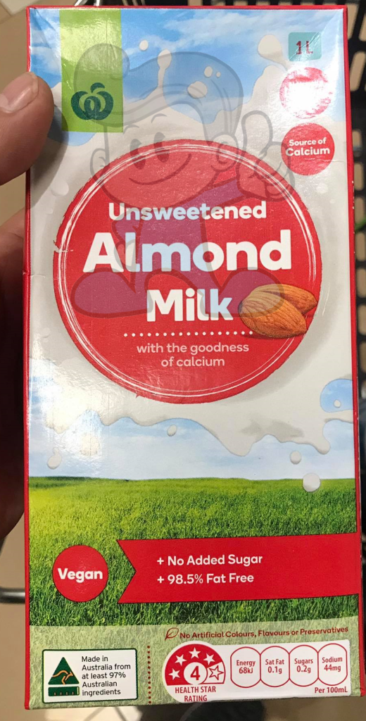 Woolworths Unsweetened Almond Milk (2 X 1L) Groceries