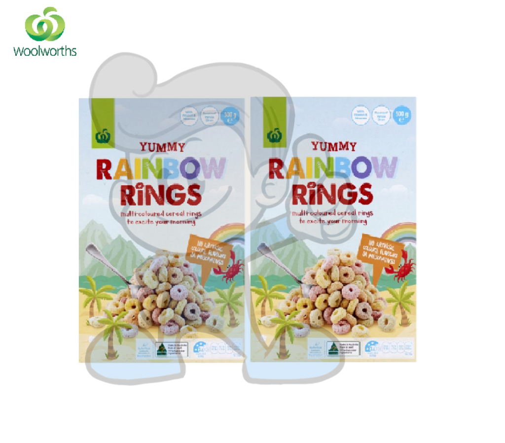 Woolworths Yummy Rainbow Cereal Rings (2 X 300 G) Groceries