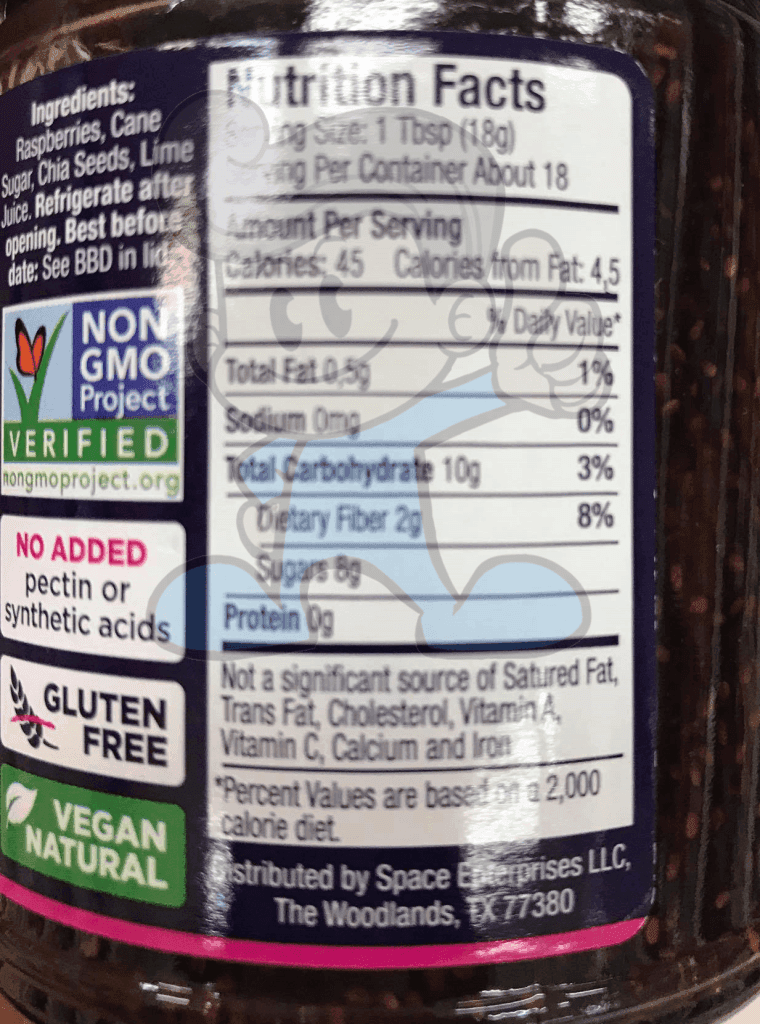 World Of Chia Raspberry Fruit Spread 320G Groceries
