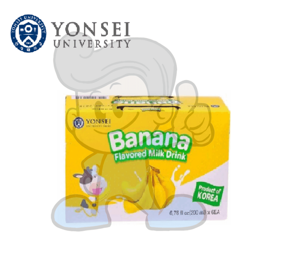 Yonsei Banana Flavored Milk Drink (6 X 190 Ml) Groceries
