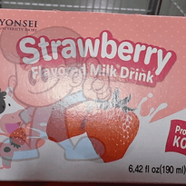 Yonsei Strawberry Flavored Milk Drink (6 X 190 Ml) Groceries