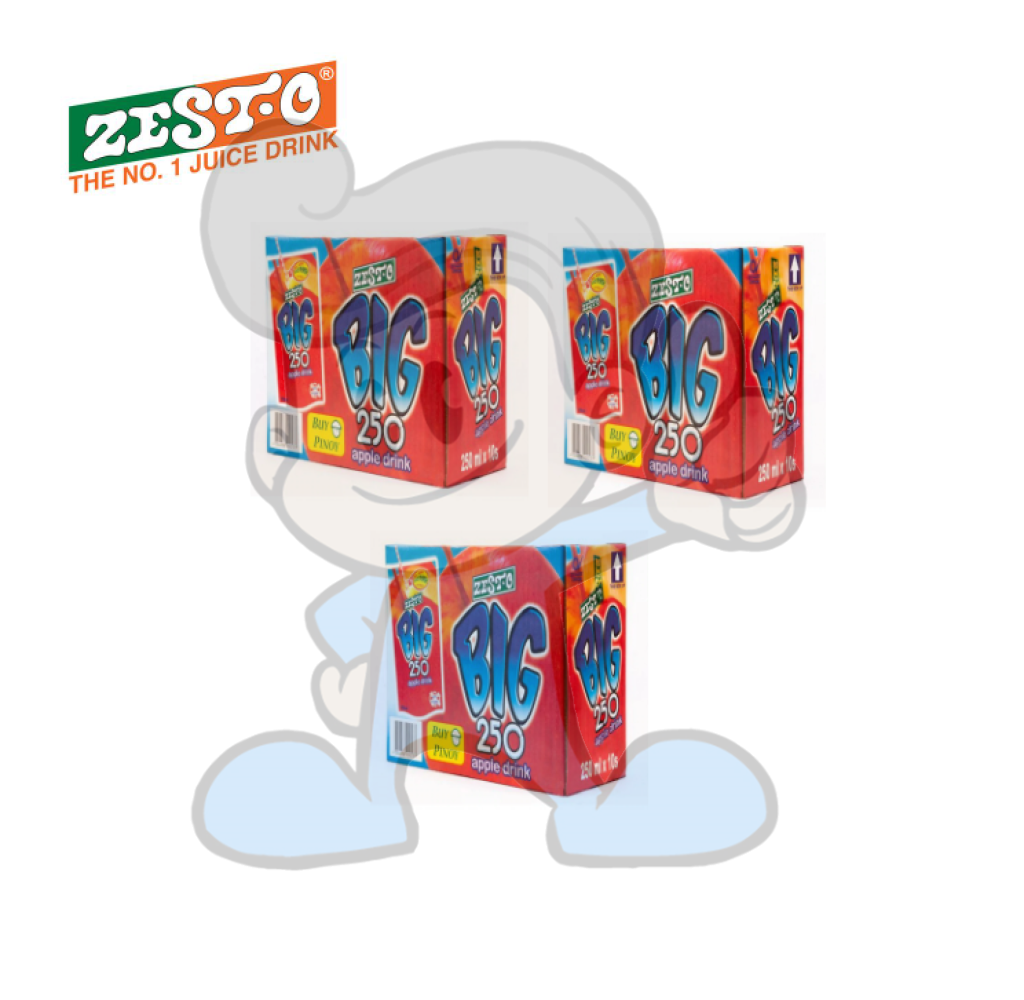 Zest-O Big 250 Juice Drink Apple Box Of 3 (30 X 250Ml) Groceries